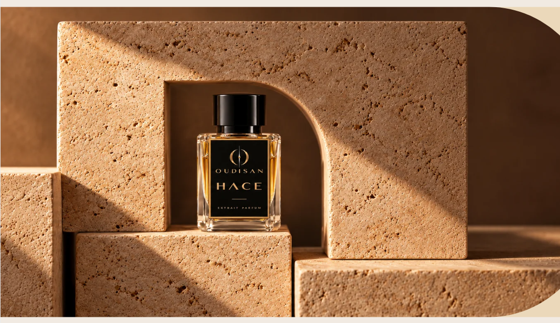 Oudisan Hace between hand-cut travertine blocks